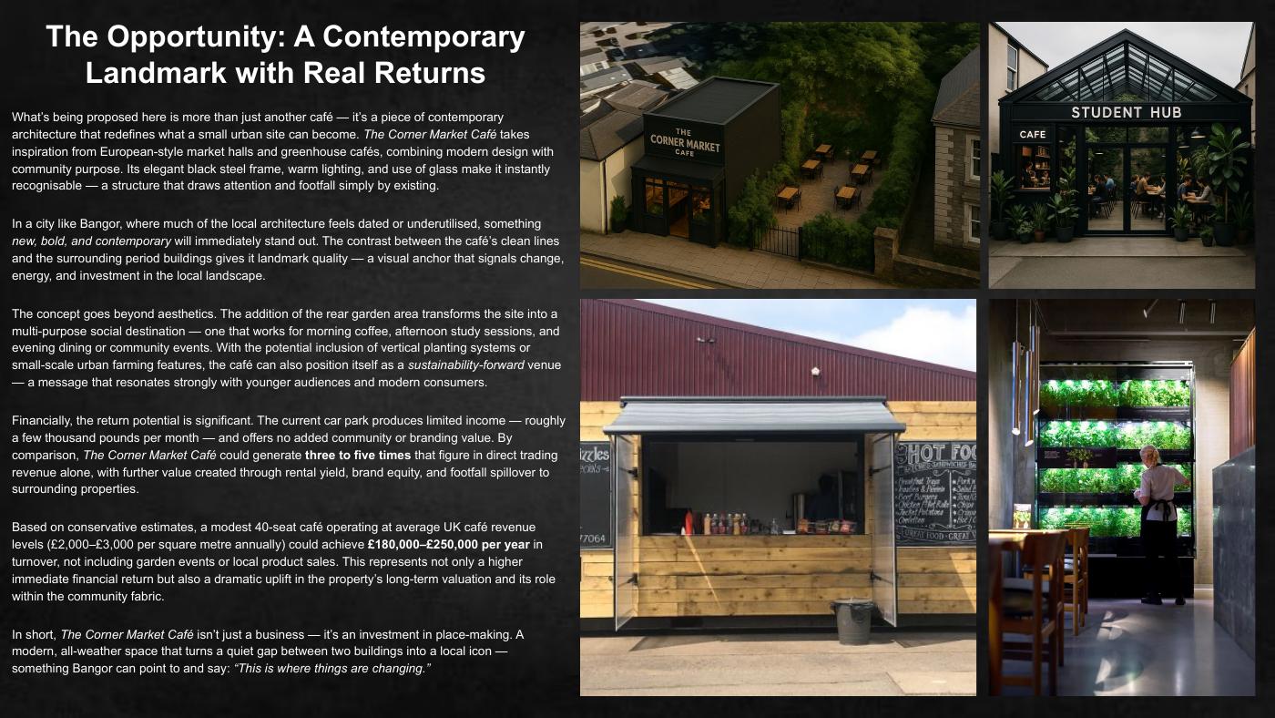 Corner Market Café proposal — page 3
